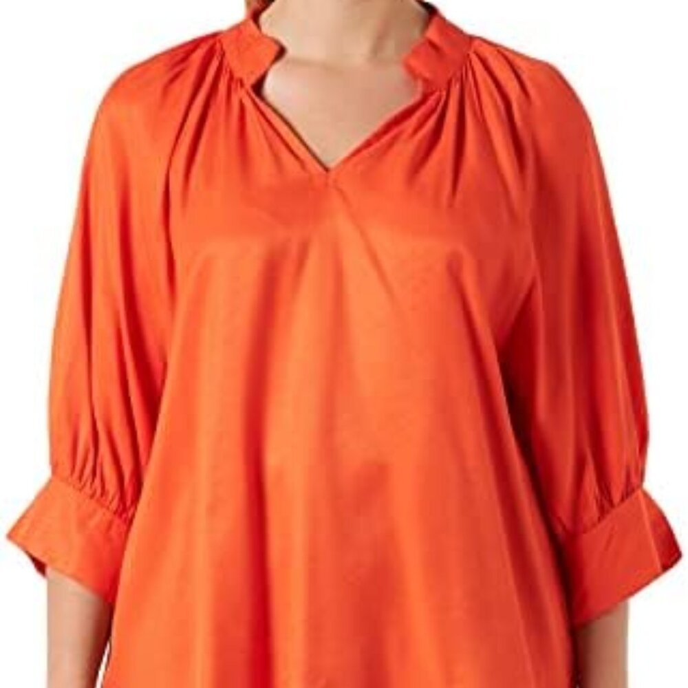 KAFFE  size 10  Women's 1/2 Sleeve Loose Fit blouse 100% viscose